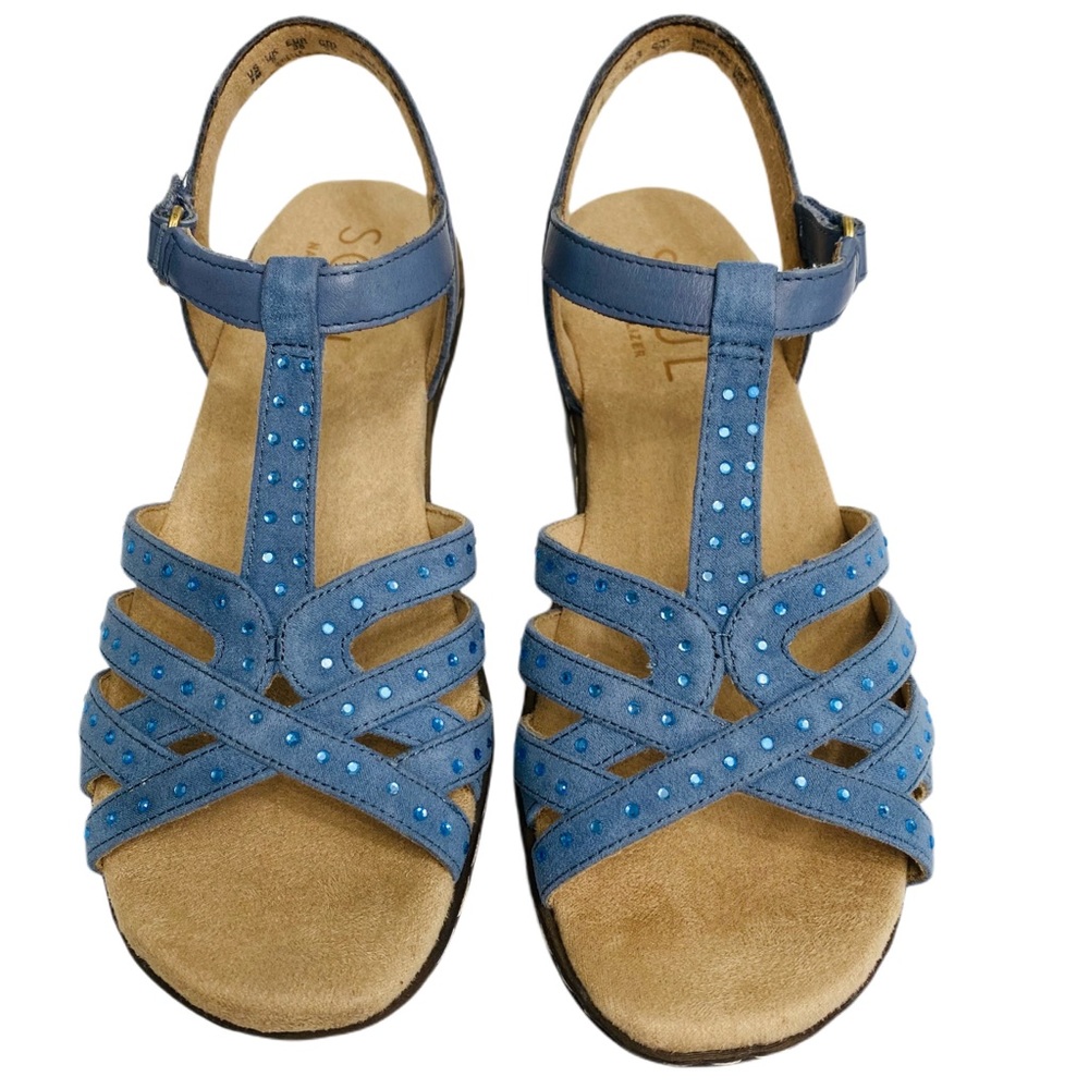 SOUL  Brielle Ankle Strap Sandal- Blue